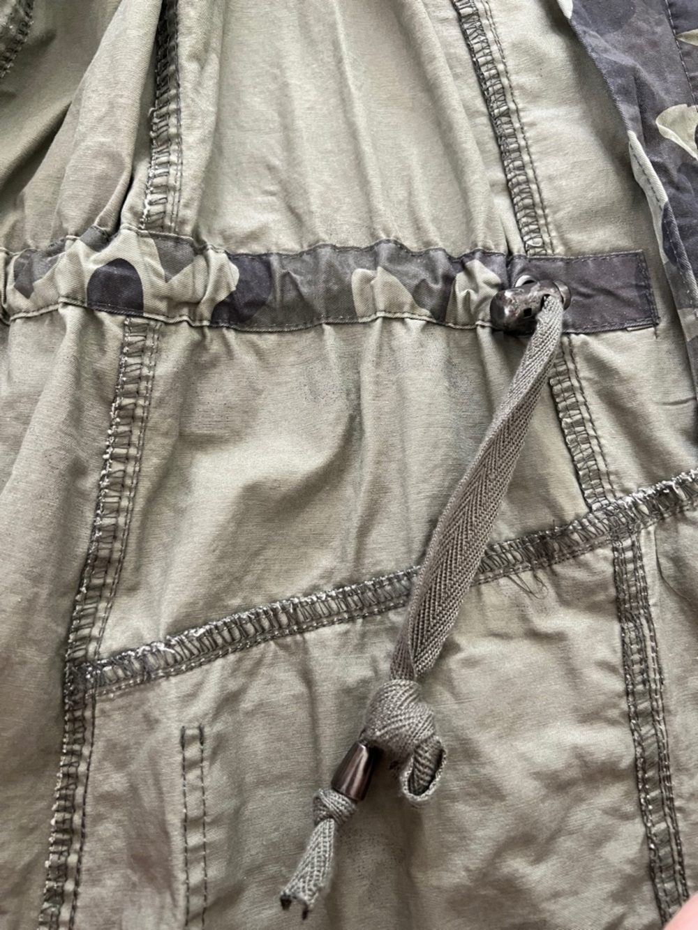 Ashley By 26 International Green Camo Utility Jacket with Pink Floral Accent S - Picture 12 of 12